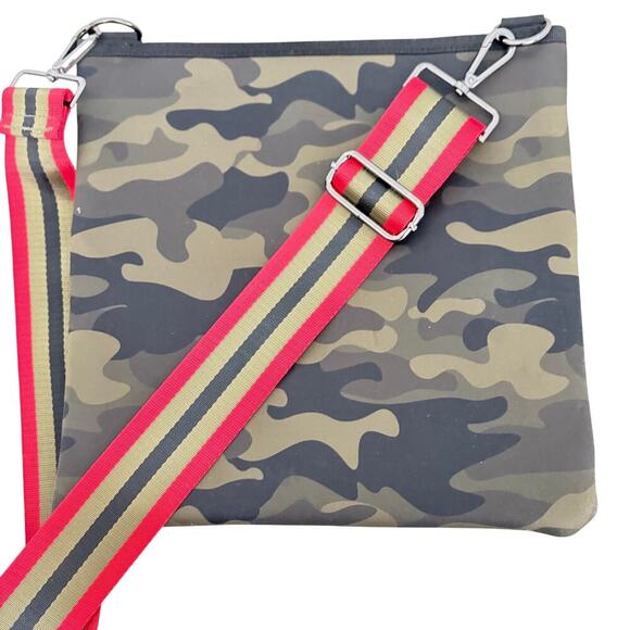 Haute Shore Crossbody Camo Stripe Adjustable Strap Y2K Streetwear Ballet grunge - Picture 7 of 8